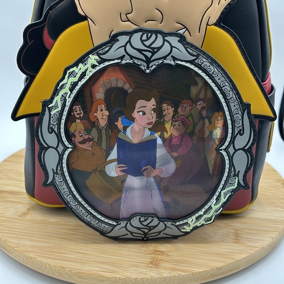 NWT Disney Loungefly Beauty and the Beast Gaston Villains Scene Mini Backpack main image 7